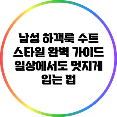 남성 하객룩 수트 스타일 완벽 가이드: 일상에서도 멋지게 입는 법