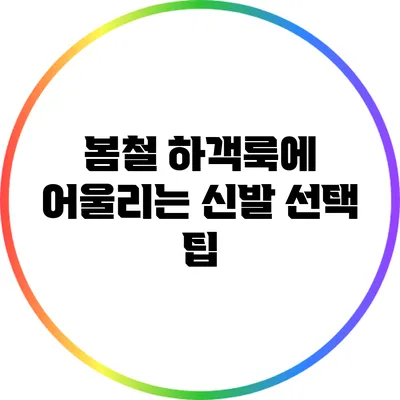 봄철 하객룩에 어울리는 신발 선택 팁