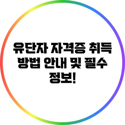 유단자 자격증 취득 방법 안내 및 필수 정보!