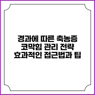 경과에 따른 축농증 코막힘 관리 전략: 효과적인 접근법과 팁