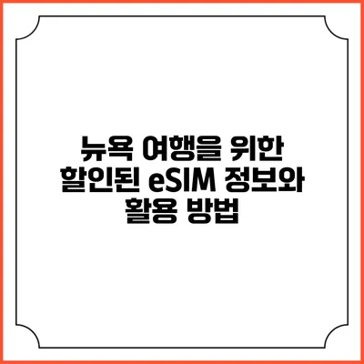 뉴욕 여행을 위한 할인된 eSIM 정보와 활용 방법