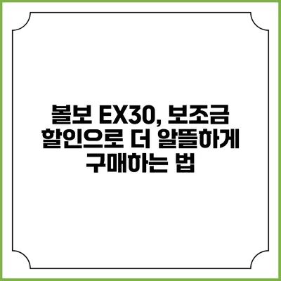 볼보 EX30, 보조금 할인으로 더 알뜰하게 구매하는 법