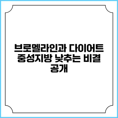 브로멜라인과 다이어트: 중성지방 낮추는 비결 공개