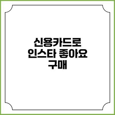 신용카드로 인스타 좋아요 구매