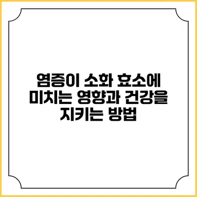 염증이 소화 효소에 미치는 영향과 건강을 지키는 방법