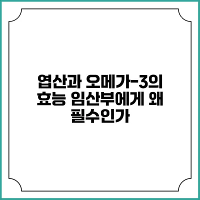 엽산과 오메가-3의 효능: 임산부에게 왜 필수인가?