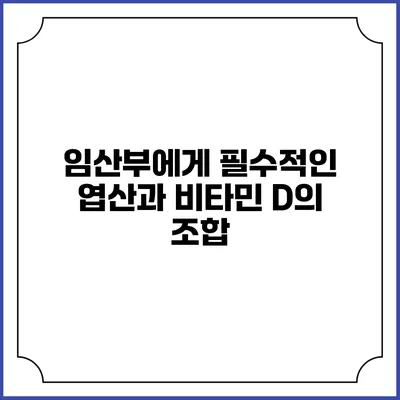 임산부에게 필수적인 엽산과 비타민 D의 조합