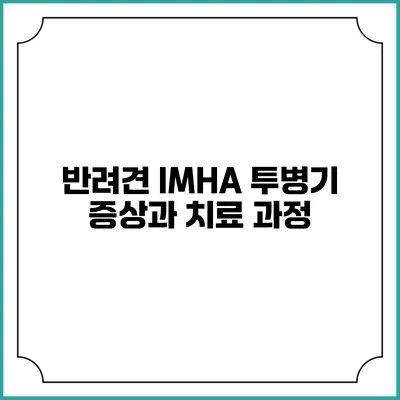 반려견 IMHA 투병기: 증상과 치료 과정
