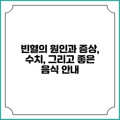 빈혈의 원인과 증상, 수치, 그리고 좋은 음식 안내