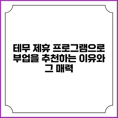 테무 제휴 프로그램으로 부업을 추천하는 이유와 그 매력